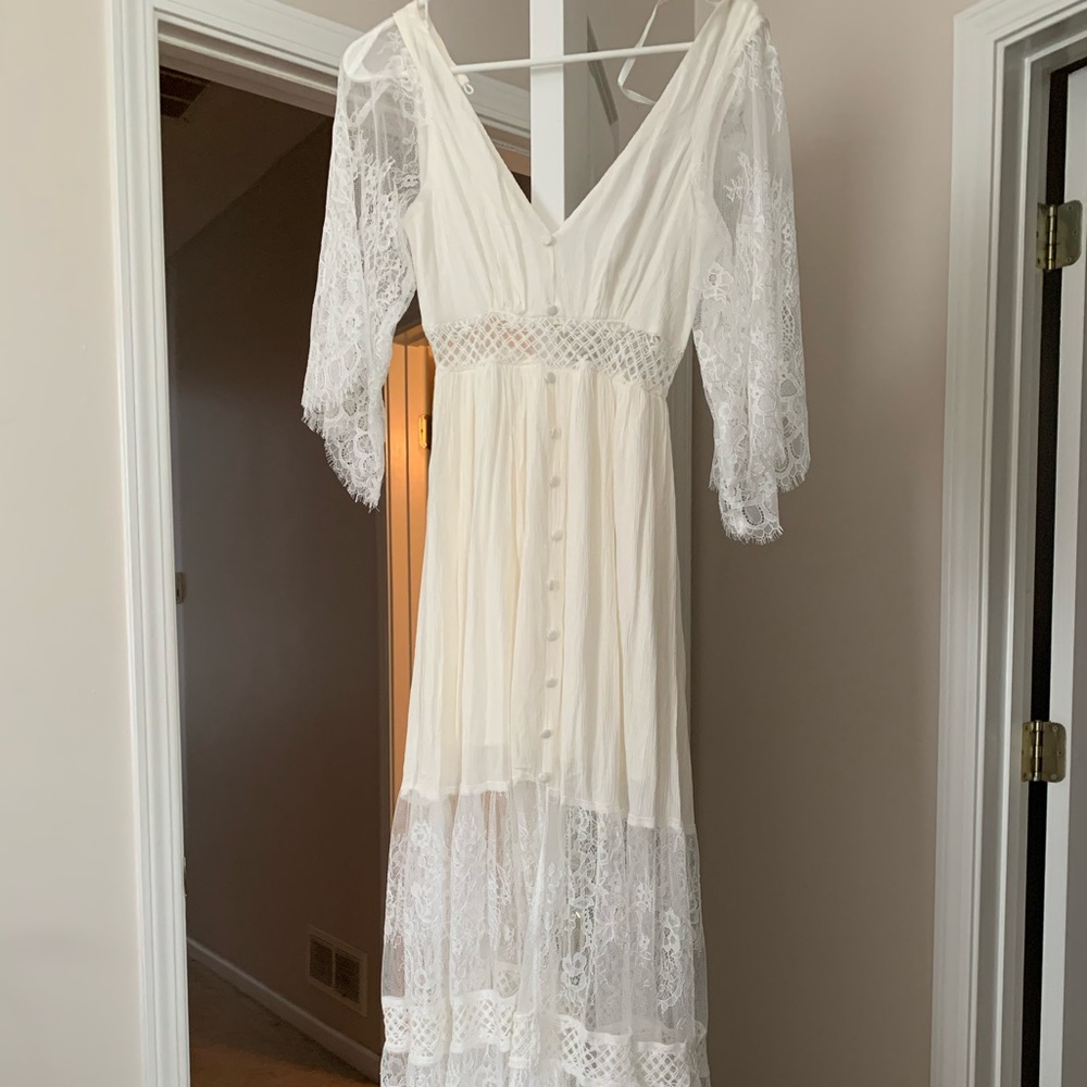 Brand new, white dress